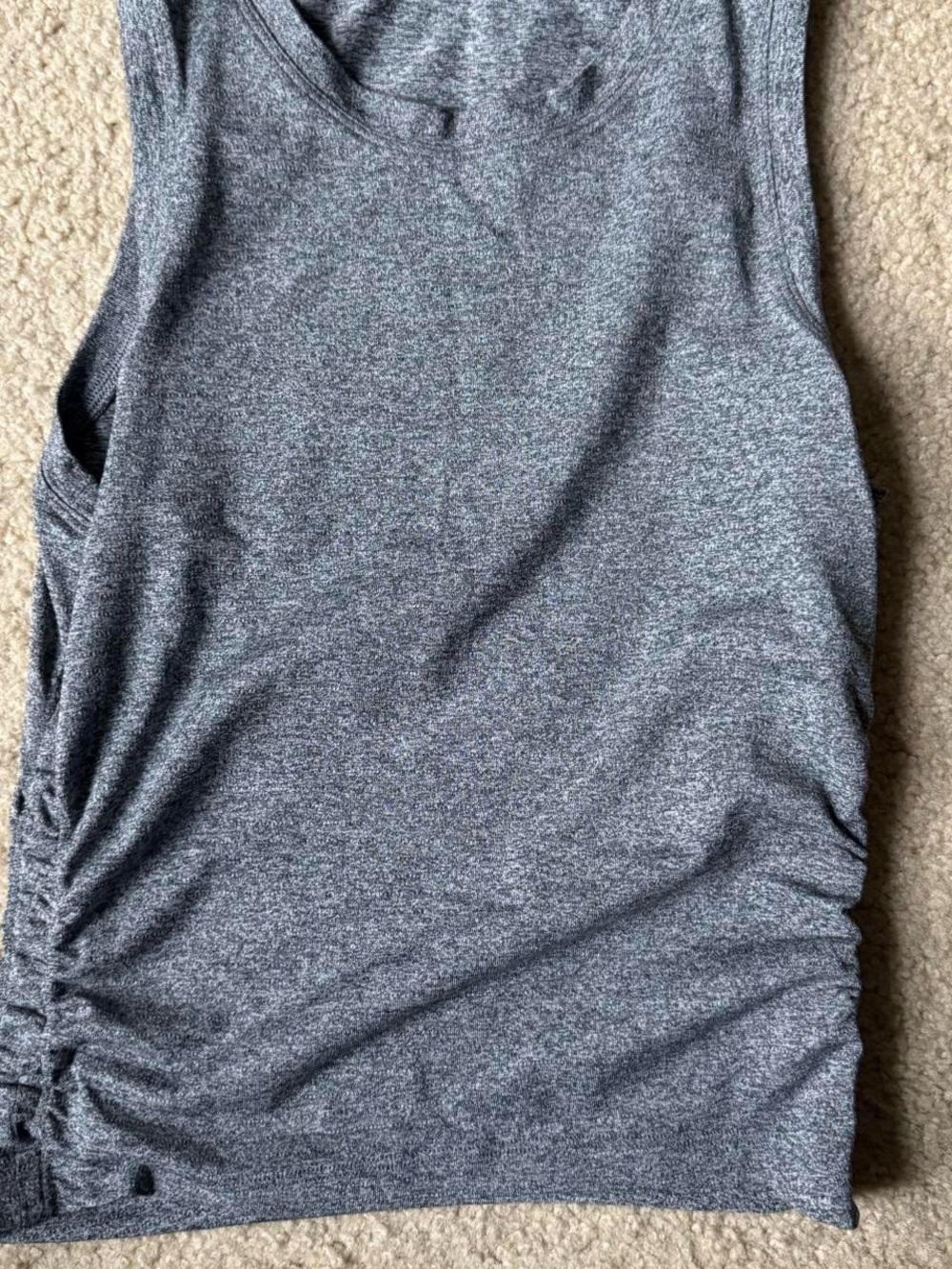 Lululemon Heather Gray Ruched Tank Top
